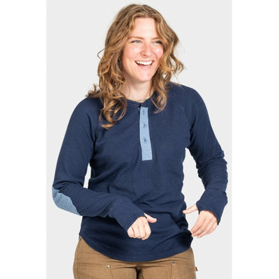 Dovetail Workwear Rugged Thermal Henley - W`S Navy/Dovetailblue