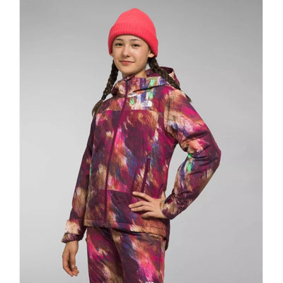 The North Face Girls' Freedom Insulated Jacket Boysenberry Paint ightening Small Print / L