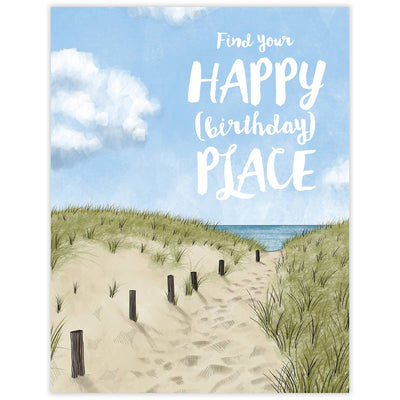 Waterknot Happy Place Birthday Card