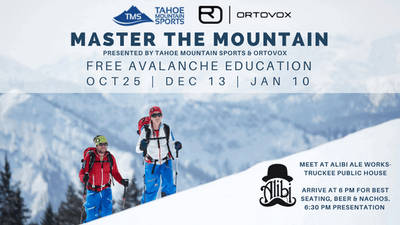 Free Avalanche Education Series and Fundraiser for Sierra Avalanche Center