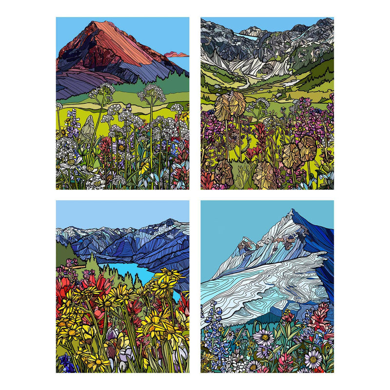 Waterknot Alpine Wildflowers Notecards Box Set