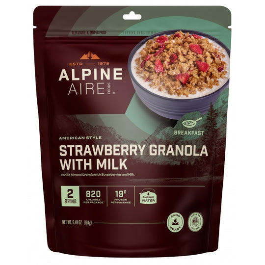Strawberry Granola with Milk