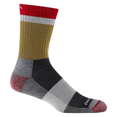 Darn Tough Heady Stripe Micro Crew Lightweight with Cushion Ash