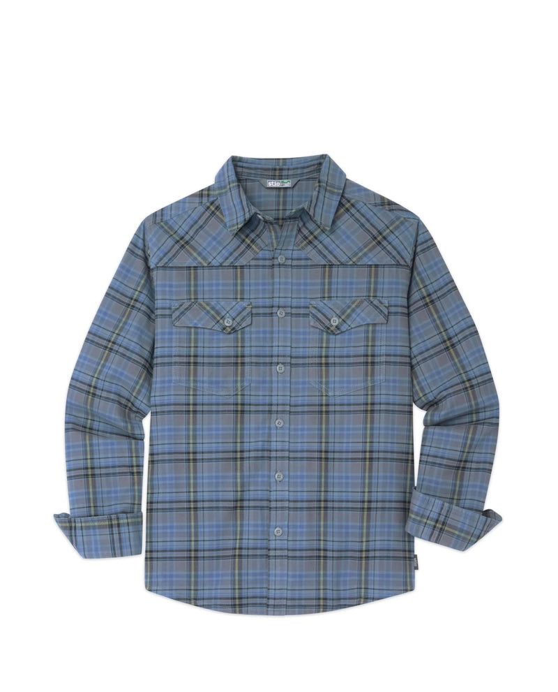 Stio Junction Midweight Flannel Shirt - M`S Stormywthrplaid