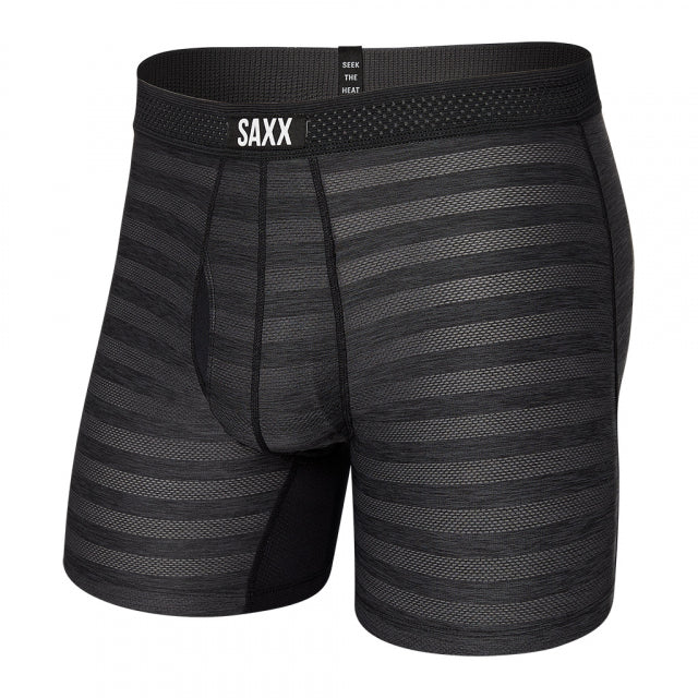 Saxx Droptemp Cooling Mesh Boxer Brief Fly Mid Grey Heather