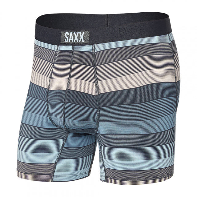 Saxx Vibe Super Soft Boxer Brief Hazy Stripe- Washed Blue