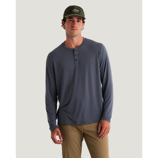 Mens Bamboo Flex Long Sleeve Henley