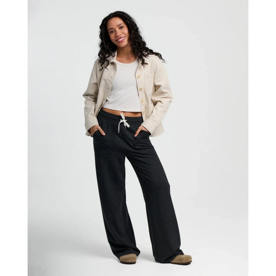 Womens Bamboo Lightweight Fleece Wide Leg Pant