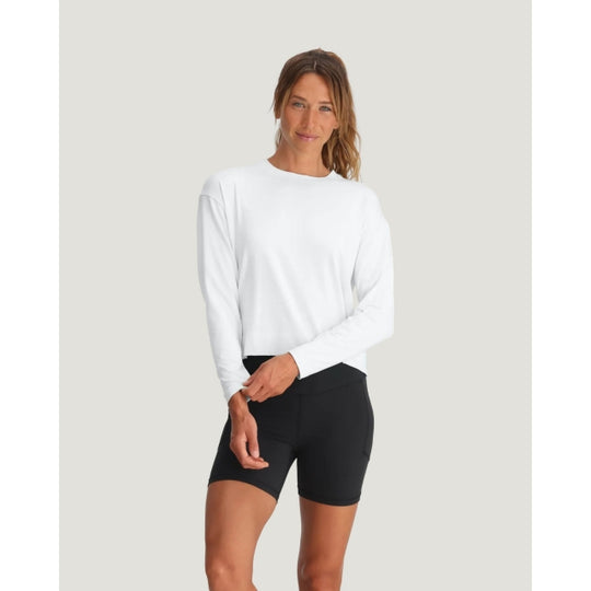 Womens Bamboo Shade Crossover Long Sleeve