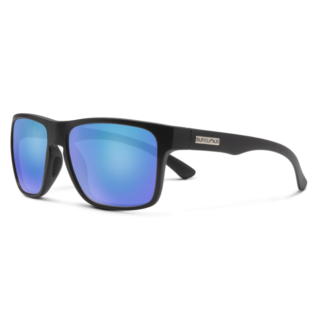 Suncloud Optics Rambler Matte Black | Polar Blue Mirror