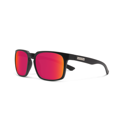 Suncloud Optics Hundo Matte Black | Polarized Red Mirror
