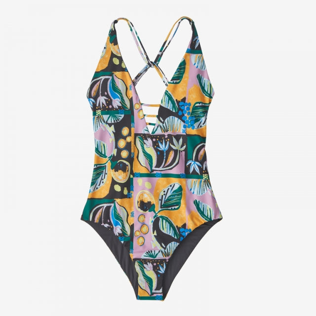 Patagonia Reversible Extended Break 1pc Swimsuit Island Seeds: Milkweed Mauve