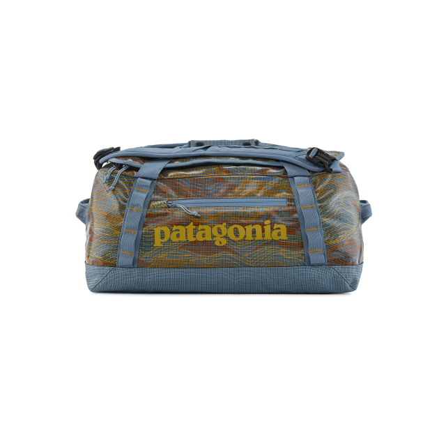 Patagonia Black Hole Duffel 40L Rock Cycle Multi Big: Light Plume Grey