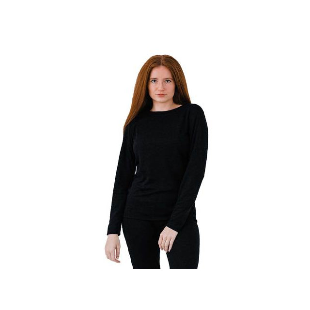 Hot Chillys Double Layer Crew Black