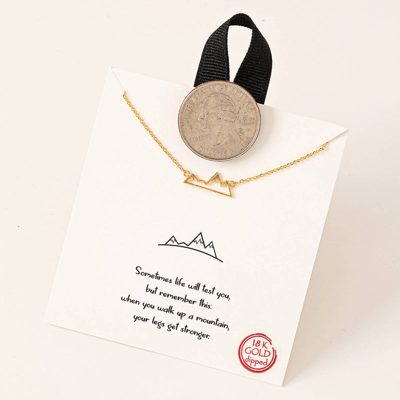 Fame Accessories Mountain Range Pendant Necklace: S