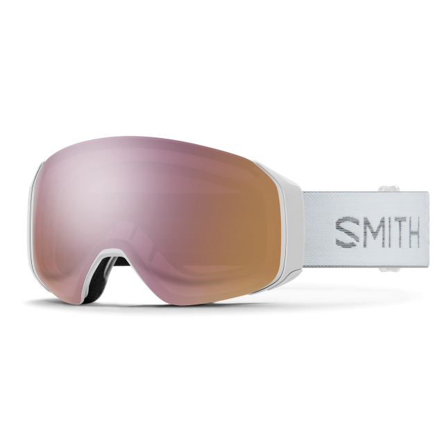 Smith Optics 4d Mag S White Chunky Knit - ChromaPop Everyday Rose Gold Mirror