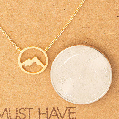 Fame Accessories Mountain Range Pendant Necklace: S