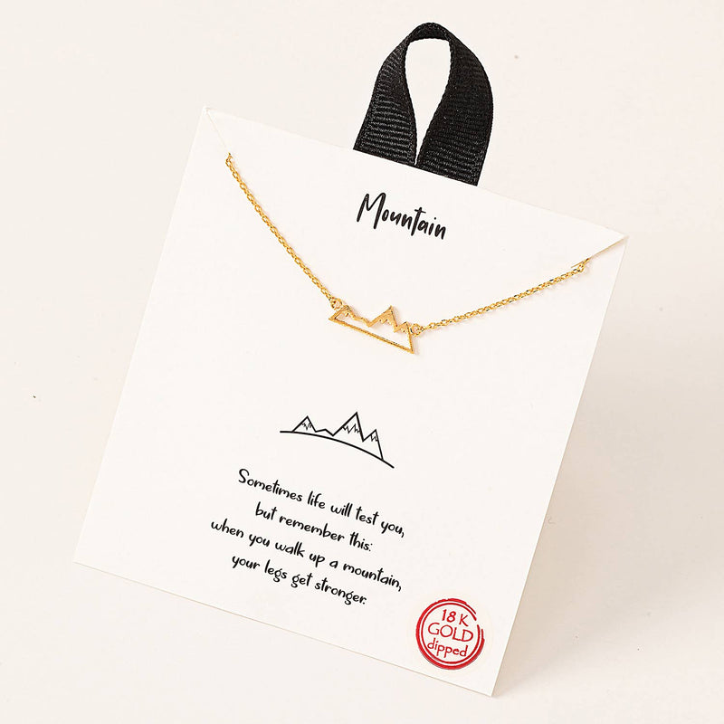 Fame Accessories Mountain Range Pendant Necklace: S