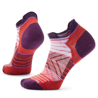 Smartwool Run Zero Cushion Stripe Low Ankle Socks Tandoori Orange