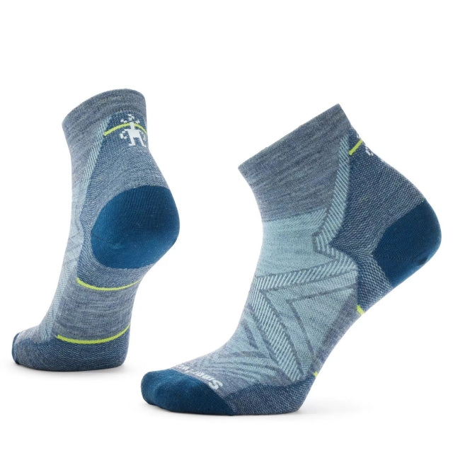 Smartwool Run Zero Cushion Ankle Socks Pewter Blue