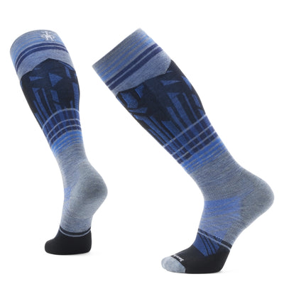 Smartwool Ski Summit Shot Over The Calf Socks Pewter Blue