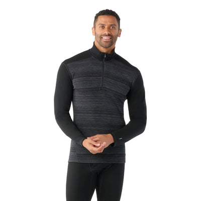 Smartwool Classic Thermal Merino Base Layer 1/4 Zip Black Color Shift