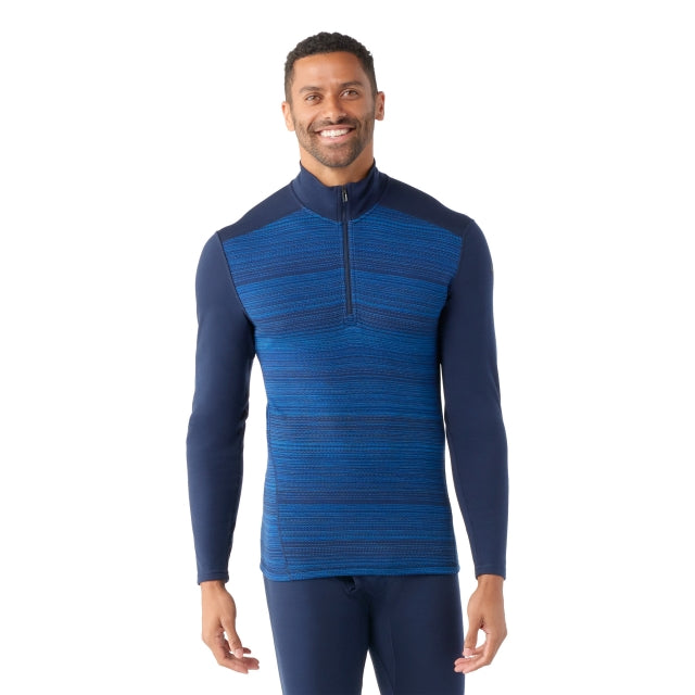 Smartwool Classic Thermal Merino Base Layer 1/4 Zip Deep Navy Color Shift