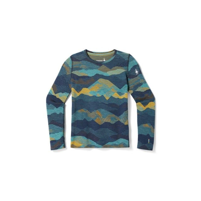 Smartwool Classic Thermal Merino Base Layer Crew Blueberry Mtn Scape