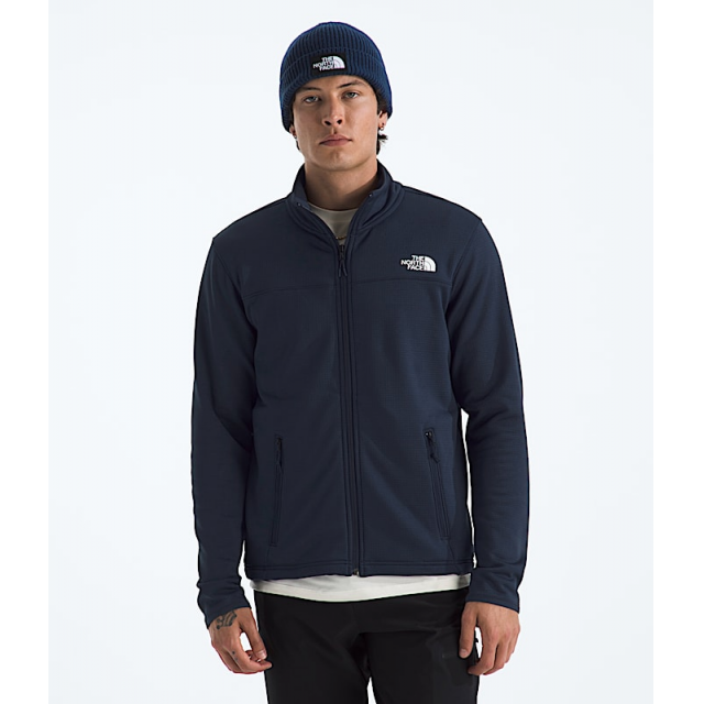 The North Face Cedar Trail Grid Fleece Full Zip Jacket Summit Navy