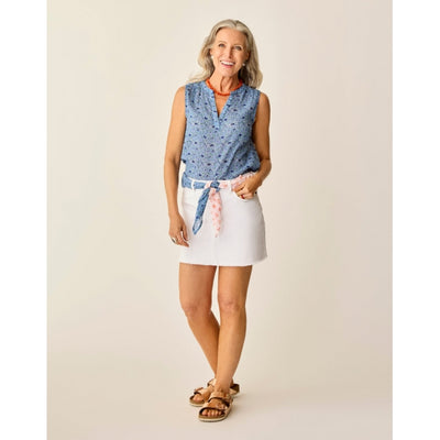 Carve Designs Dylan Tank Navy Garden