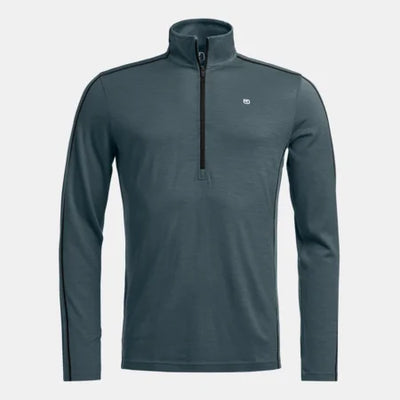 Ortovox 185 Rock`N`Wool Zip Neck - M`S Darkarcticgrey
