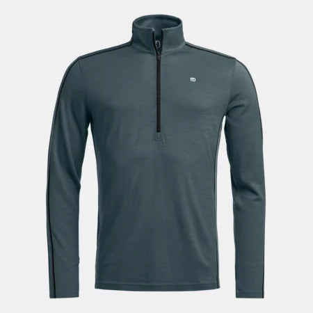 Ortovox 185 Rock`N`Wool Zip Neck - M`S Darkarcticgrey