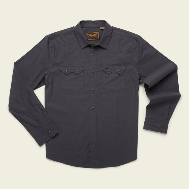 Howler Brothers Crosscut Snapshirt Midnight Chambray
