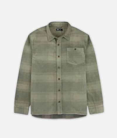 Jetty Life Mens Shoals Corduroy Shirt Tan