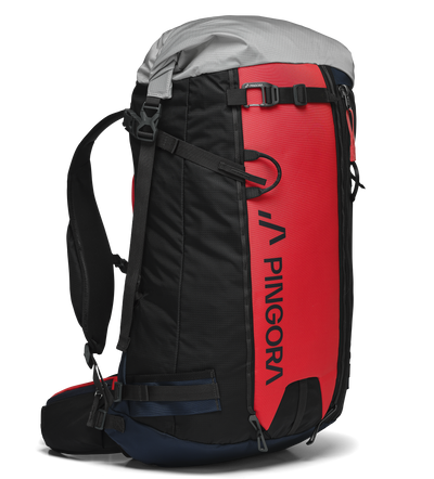 Pingora Vivid 35 Liter Backcountry Ski Pack Patrol Red
