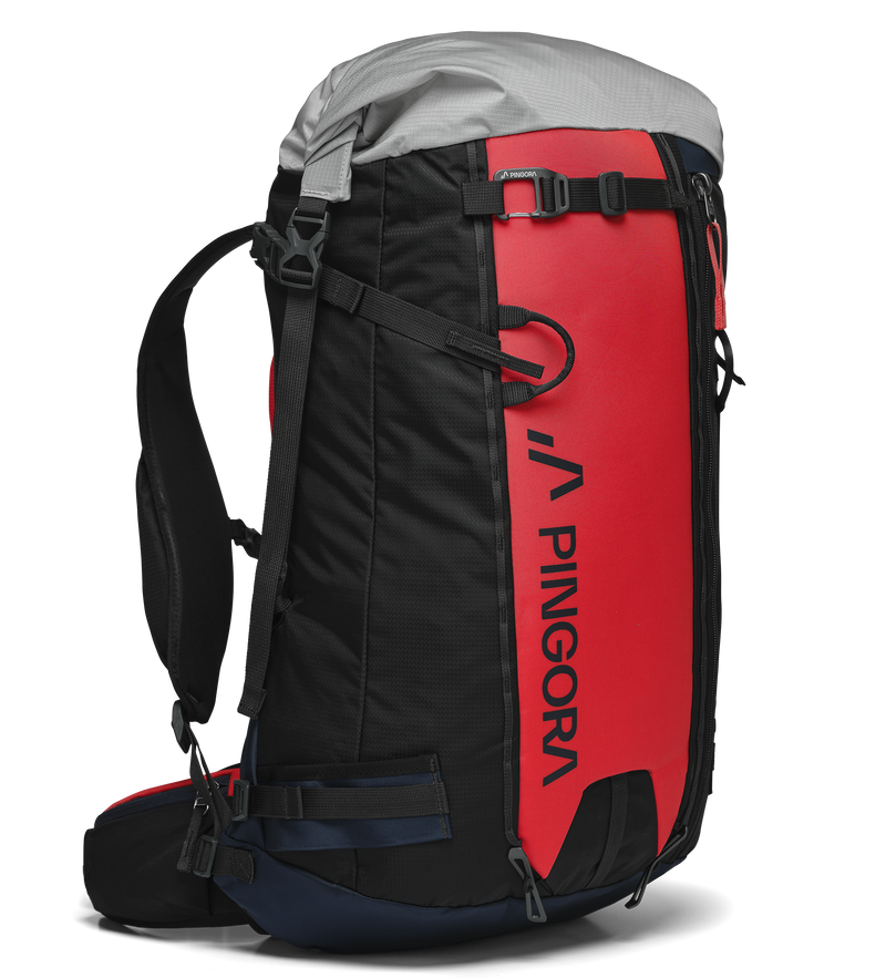 Pingora Vivid 35 Liter Backcountry Ski Pack Patrol Red