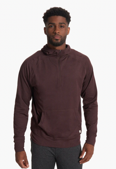 Vuori Ponto Performance 1/2 Zip Hoodie Midnight Heather