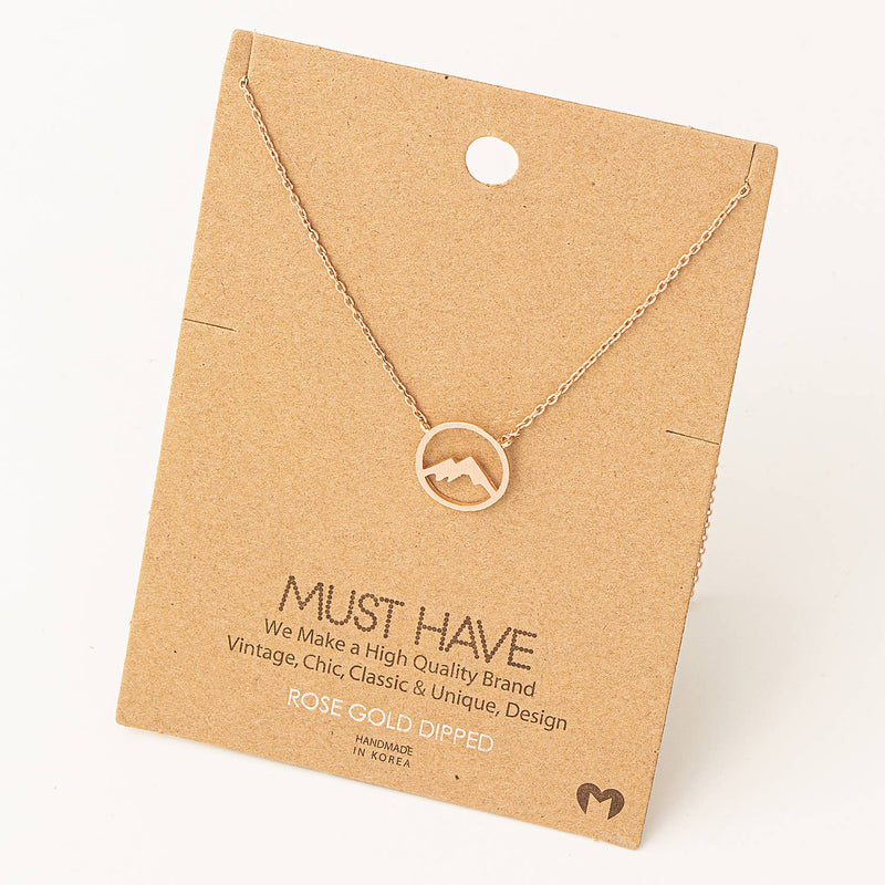 Fame Accessories Mountain Range Pendant Necklace: S