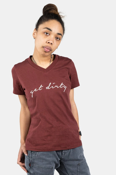 Dovetail Workwear Get Dirty V-Neck Tee Chicory Root