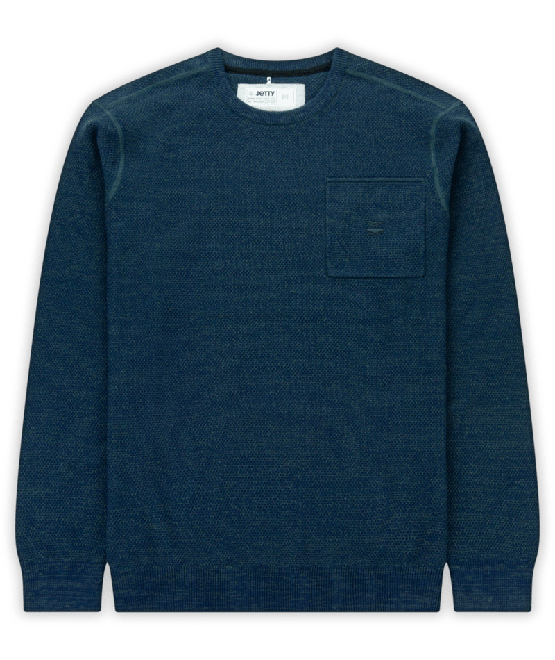 Jetty Life Undertow Washed Crewneck Sweater Tan
