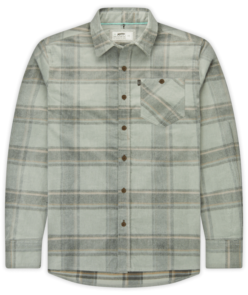 Jetty Life Shoals Corduroy Shirt Blue