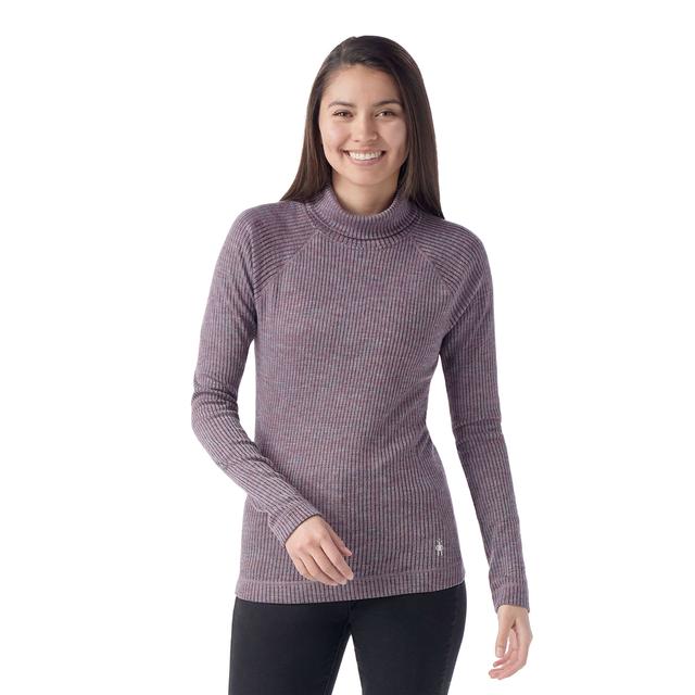 Smartwool Thermal Merino Rib Turtleneck Chalk Violet Heather