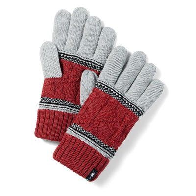 Smartwool Popcorn Cable Glove Currant Heather