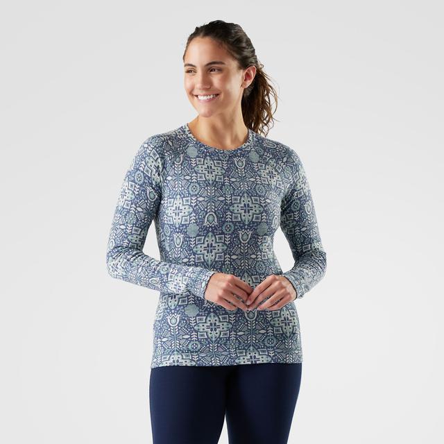 Smartwool Classic Thermal Merino Base Layer Crew Top Nightfall Deco Floral