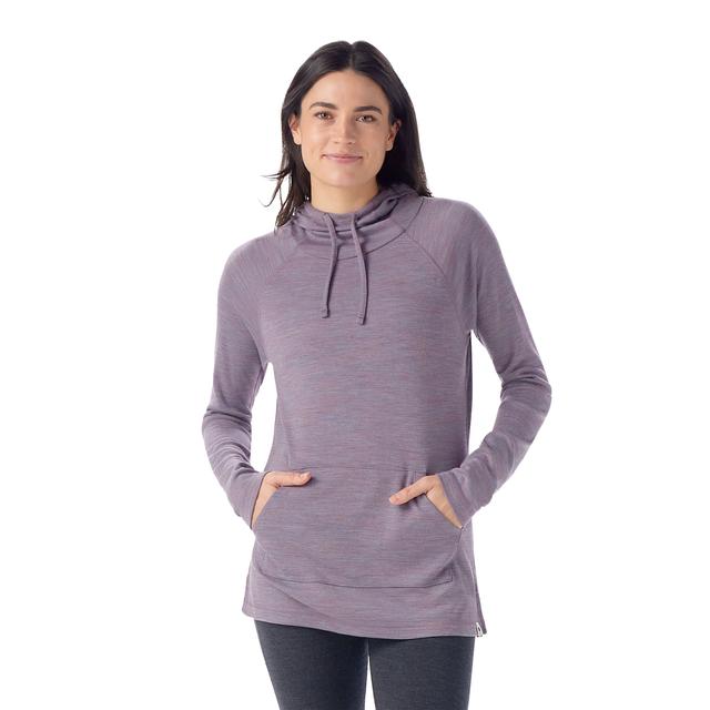 Smartwool Thermal Merino Drape Neck Hoodie Chalk Violet Heather