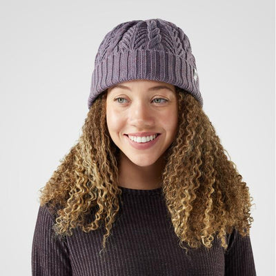 Smartwool Unisex Cable Knit Beanie Hat Chalk Violet Heather