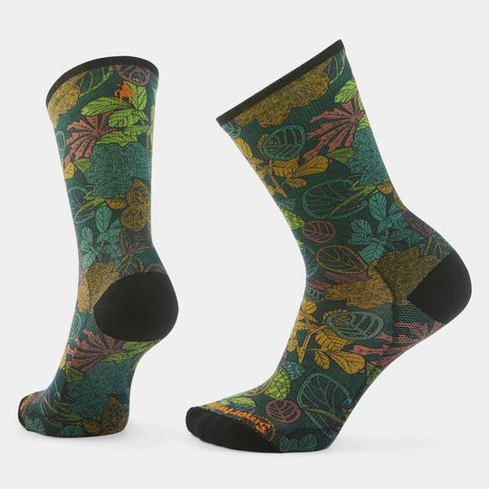 Unisex Bike Aloha Forest Print Crew Socks