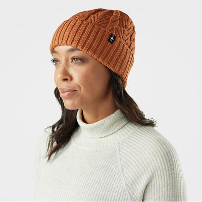 Smartwool Unisex Cable Knit Beanie Hat Terracotta