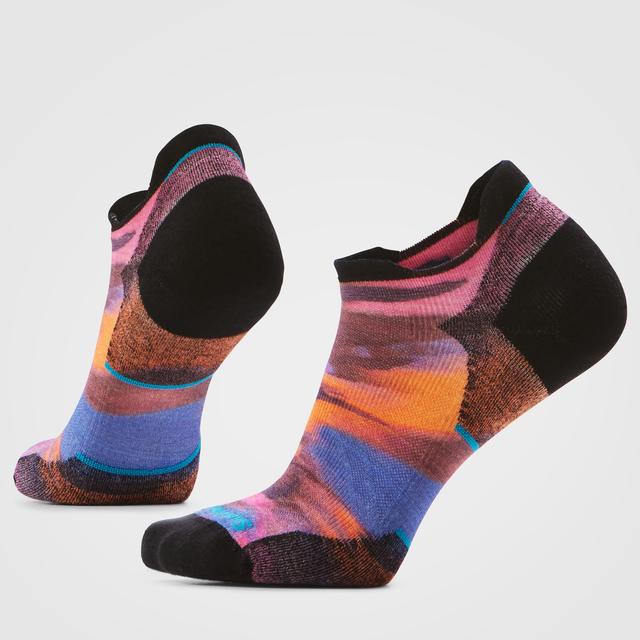 Smartwool Run Targeted Cushion Brushed Print Low Ankle Socks Garden Pink