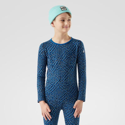 Smartwool ' Classic Thermal Merino Base Layer Crew Top Nival Blue Retro Line